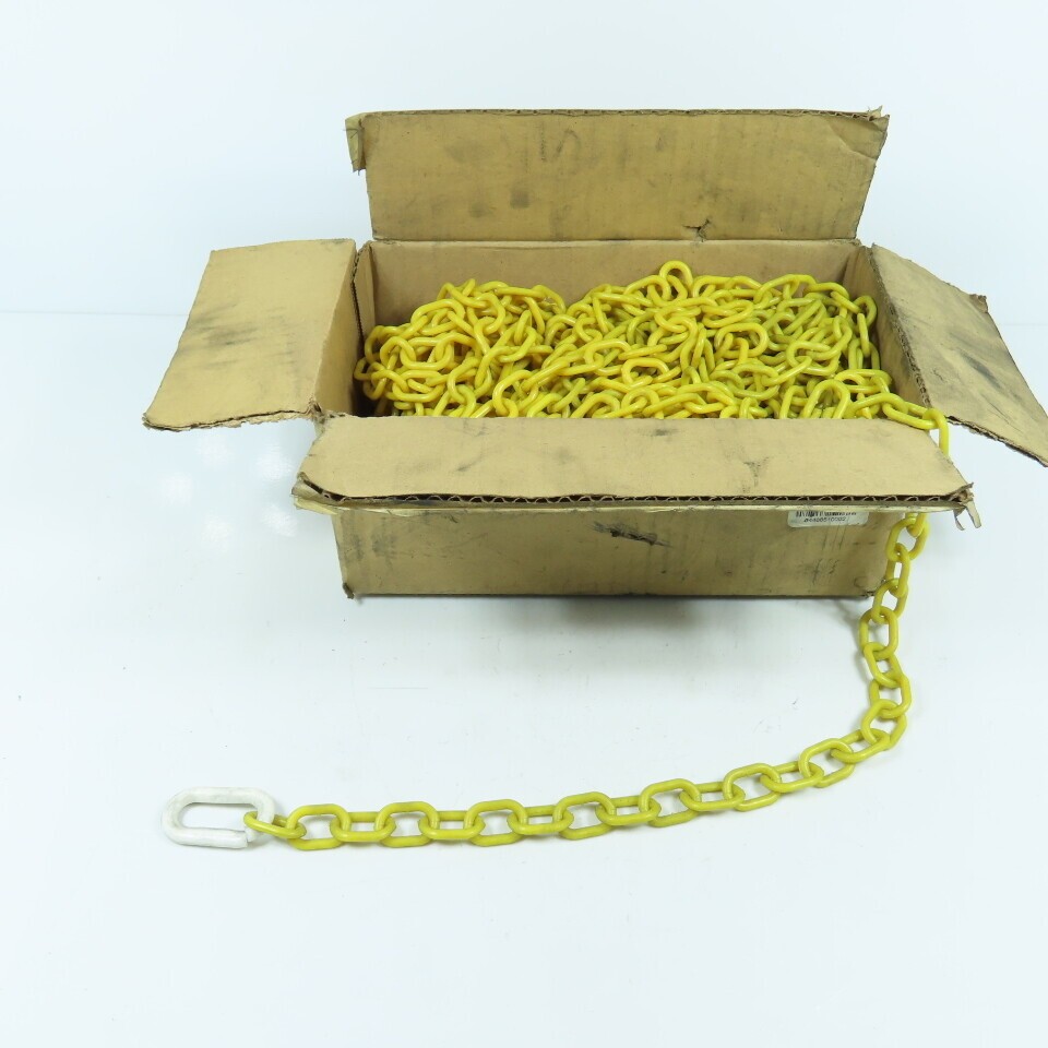 McMasterCarr 10002-100 #3 1″ Bulk Yellow Plastic Chain 100′ Long