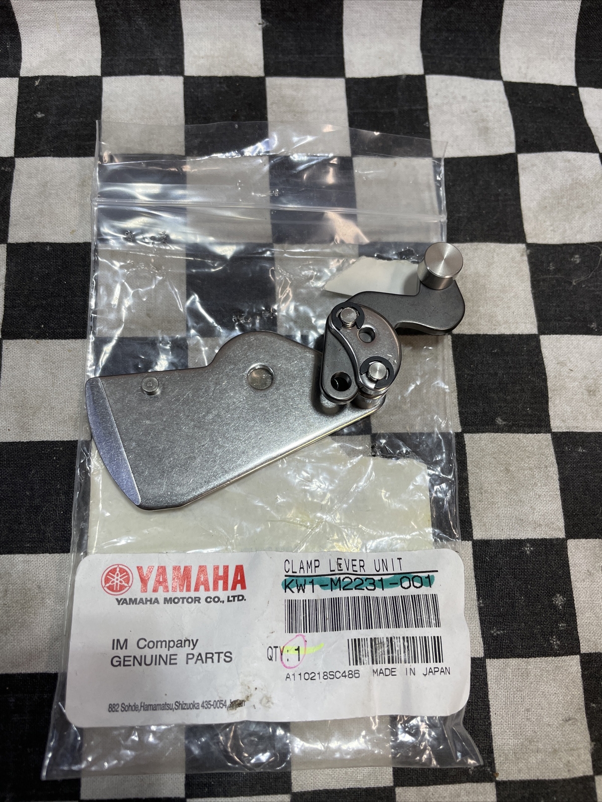 YAMAHA CLAMP LEVER, CL12-16MM, KW1-M2231-00X, KW1-M2231-001, SHIPSAMEDAY#1642E12