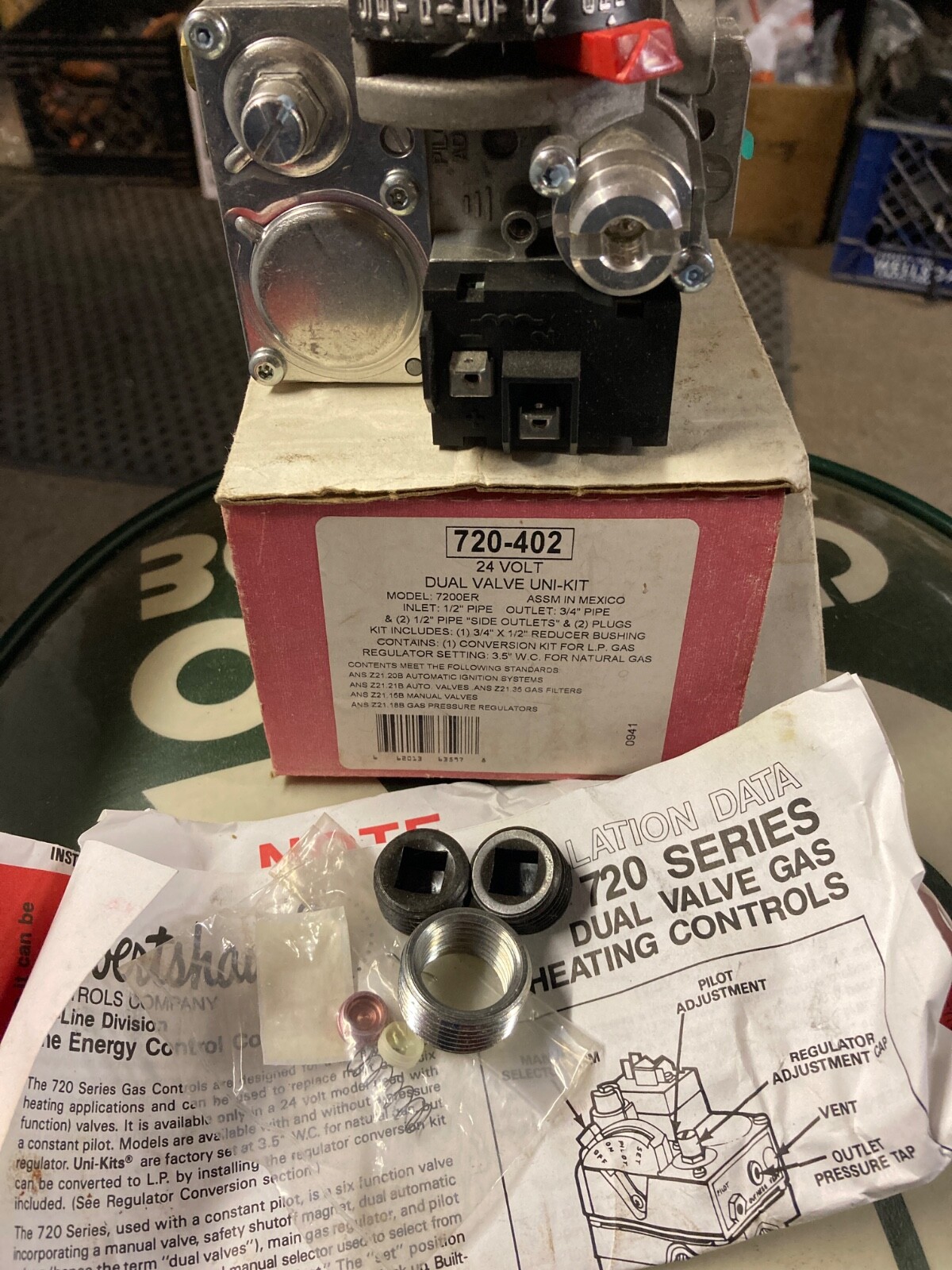 Robertshaw 720-402 Dual Valve Uni-Kit 24V Model 7200ER 7R4-R1B-001 L37-541