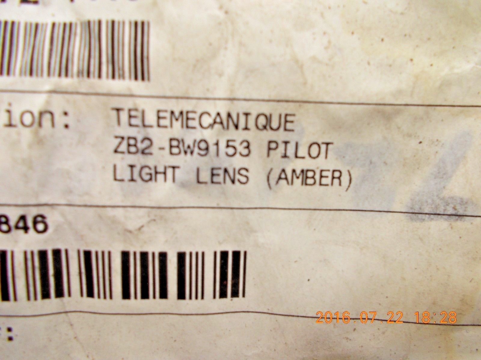 Telemecanique ZB2-BW9153 Light Lens (AMBER)
