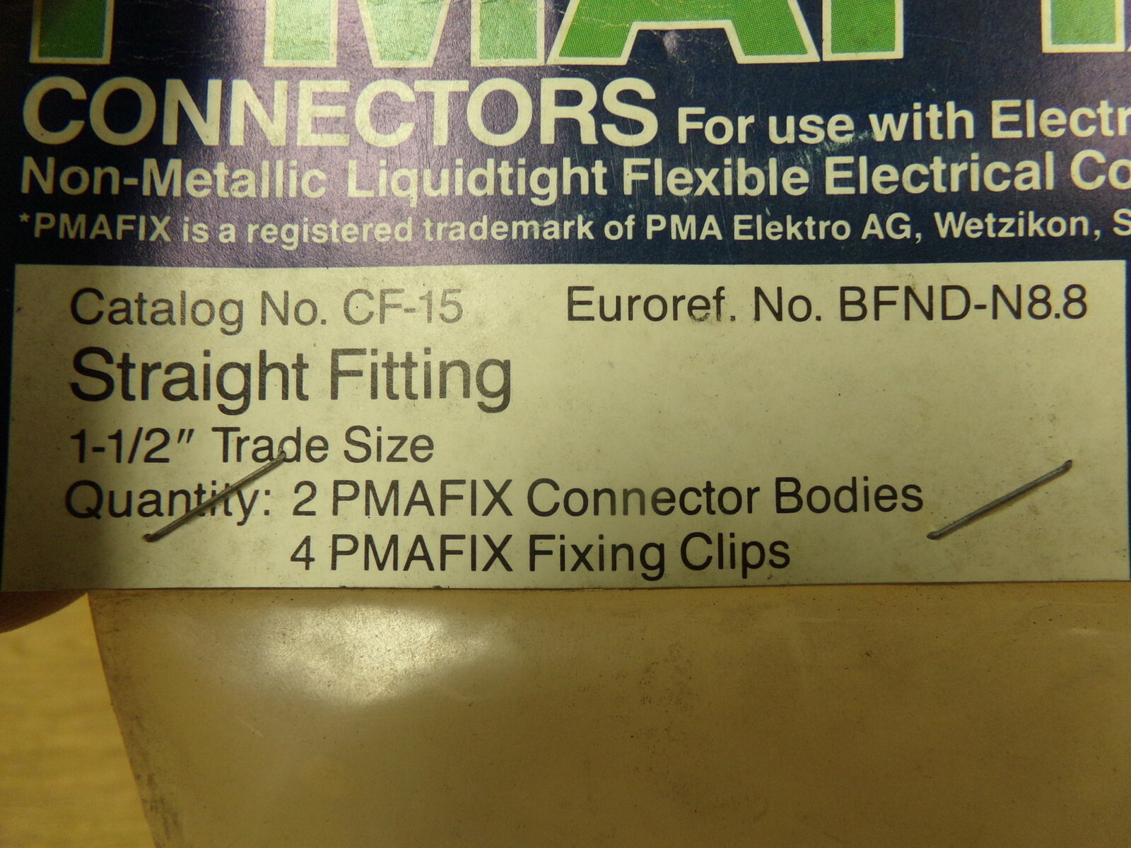 NEW Electri-FLEX PMAFIX Connectors CF-15 BFND-N8.8 1-1/2″ Trade Size