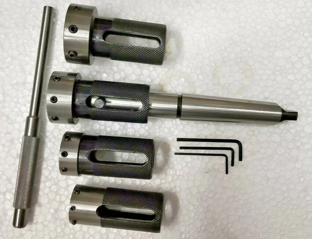 Lathe Tailstock Die Holder Set Of 4 Floating Type MT3 SHANK Holds Metric Die @