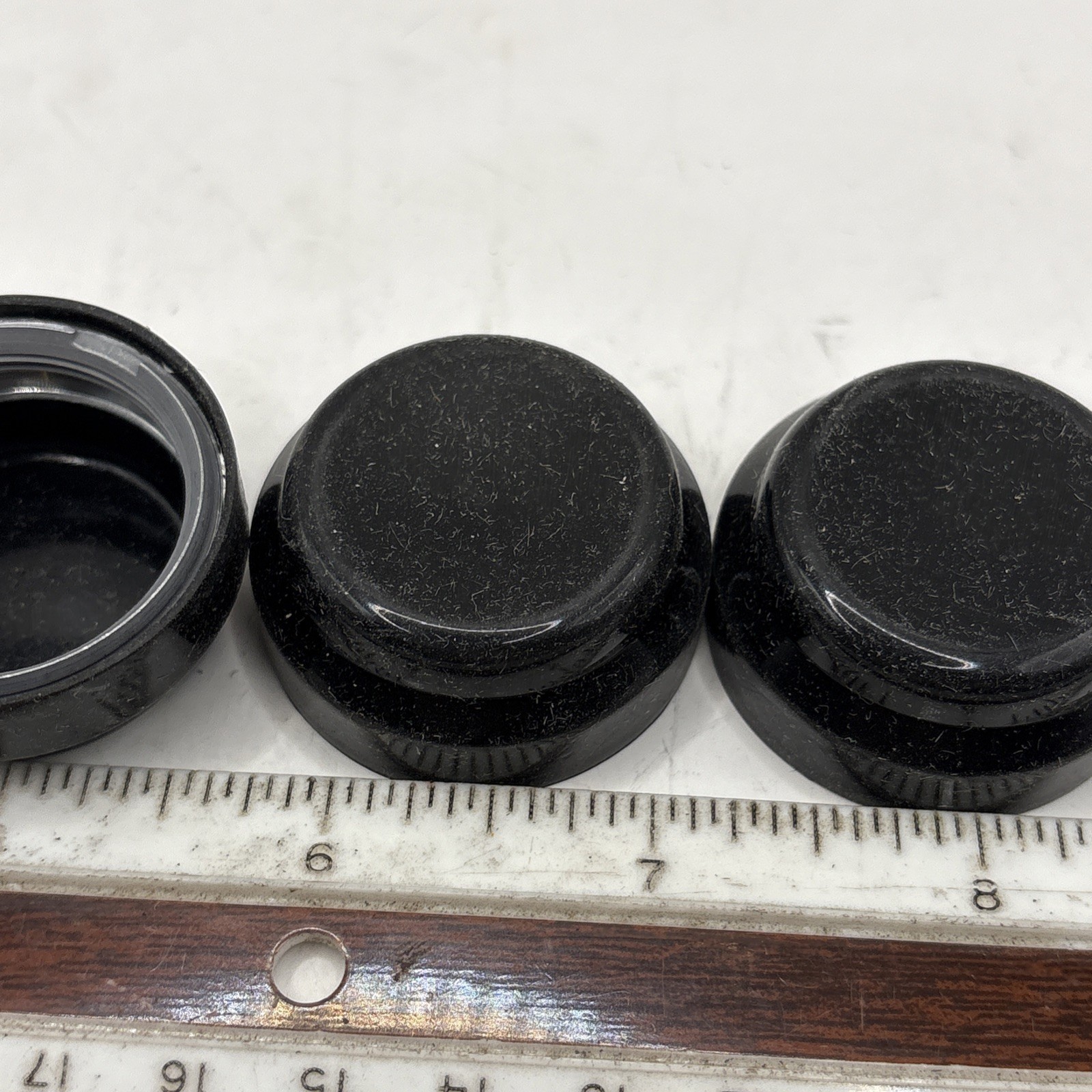 Industrial Black Push Buttons Lot Of 6