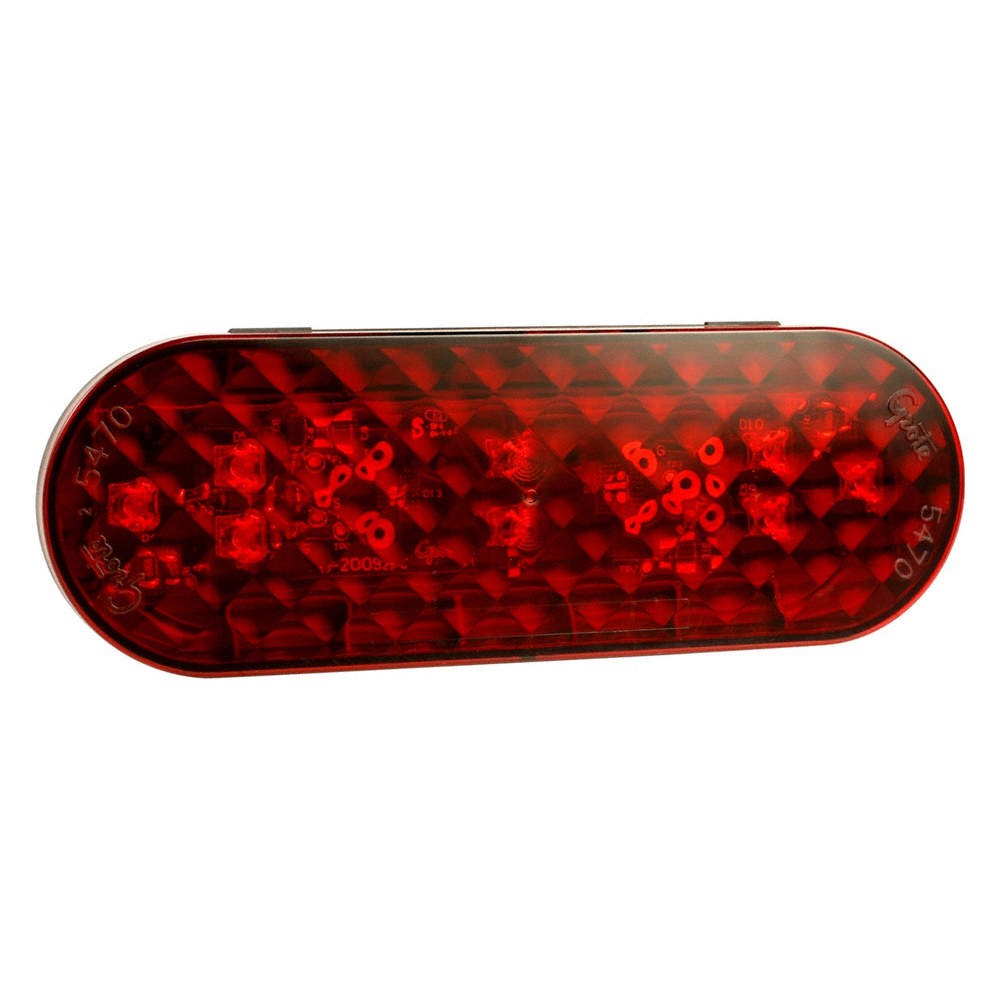 GROTE 54722 Stop, Turn and Tail Light,Oval,Red 411Z30
