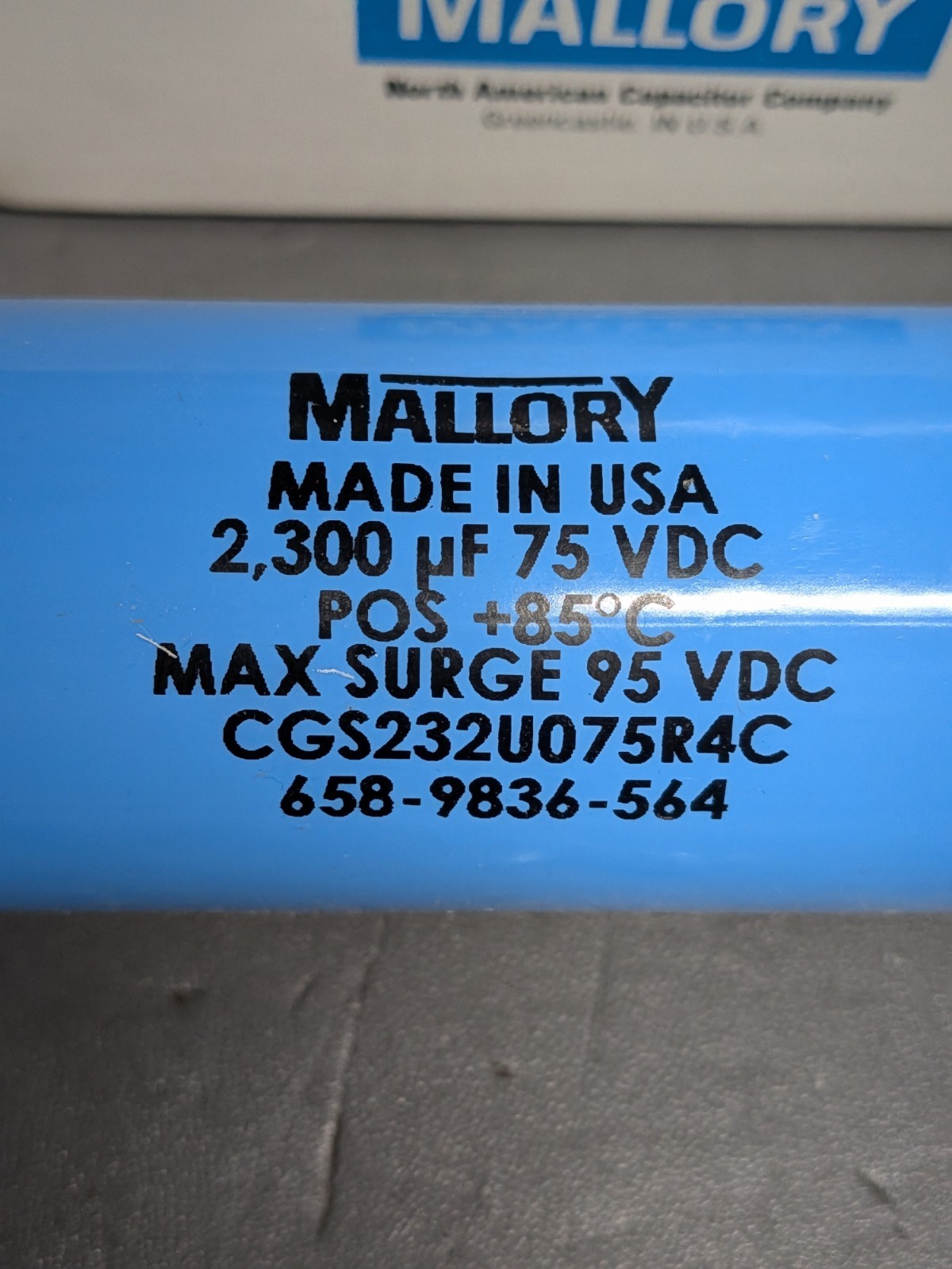 NEW Mallory CGS232U075R4C Capacitor *FREE SHIPPING*