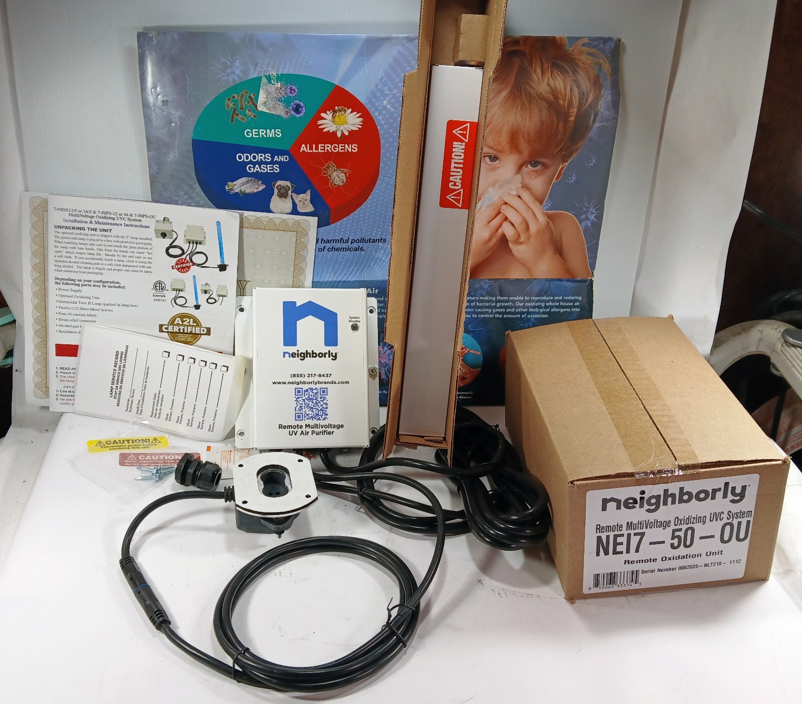 1 NEW PREMIER 1 50DR-12/5 ULTRAVIOLET AIR PURIFICATION SYSTEM NIB **MAKE OFFER**