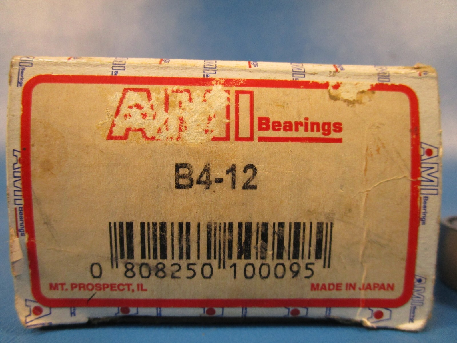 AMI B4-12 Ball Insert Bearing, ¾” Bore, Cylindrical Bore, Set Screw Locking