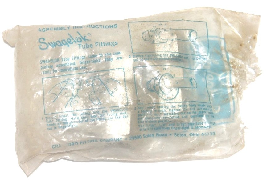 NEW SWAGELOK SS-810-6 FITTING UNION, 1/2″ TUBE (BAG OF 3) SS8106