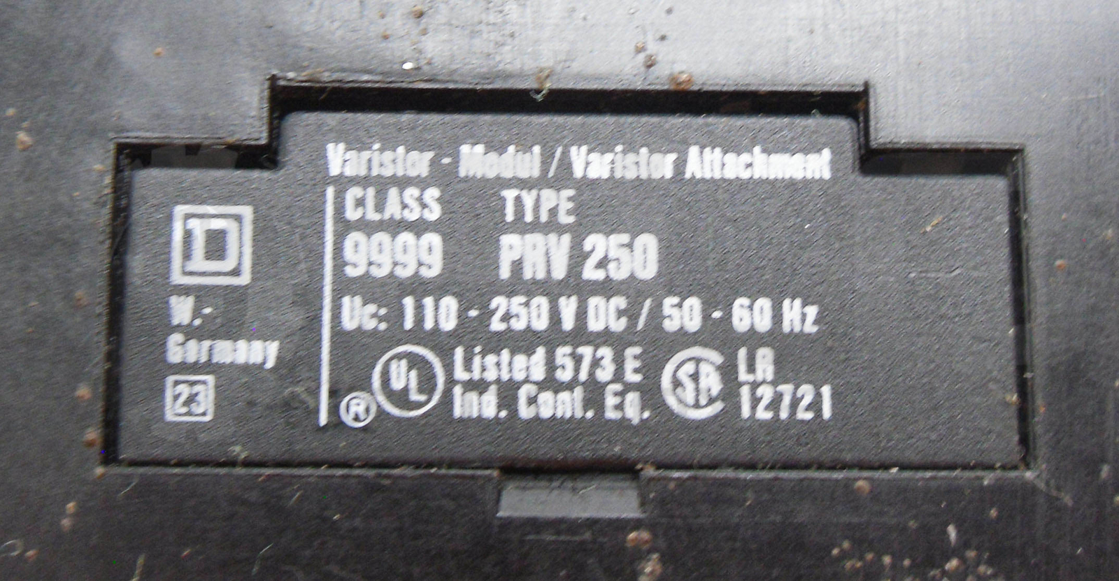 SQUARE D 8502 PE5.00E CONTACTOR W/ 8502 P5.10 /B 8502 PE5.10E W/ 9999 PRV250