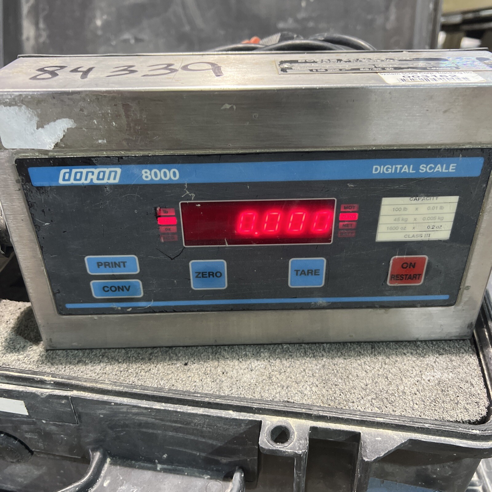 Doran 8000 Industrial Digital Scale – 100 Lb Capacity