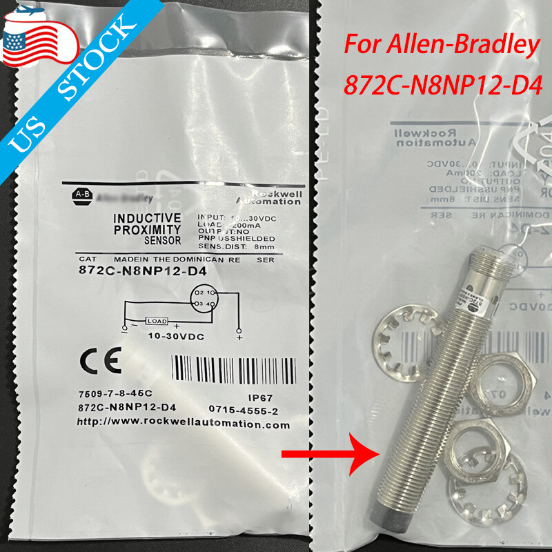 Inductive Proximity Switch Sensor 10-30VDC For Allen-Bradley 872C-N8NP12-D4