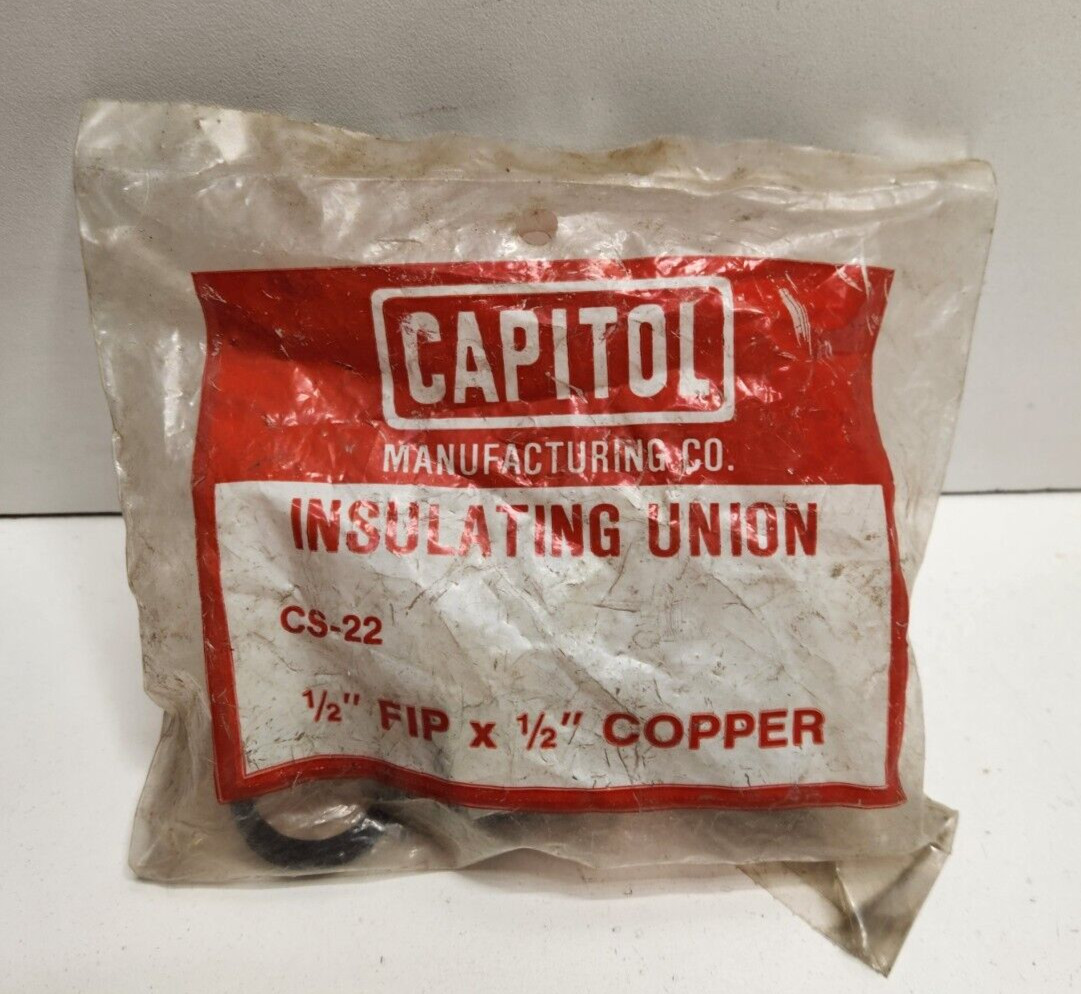 NEW OLD STOCK! CAPITOL 1/2″ FIP X 1/2″ COPPER INSULATING UNION CS-22