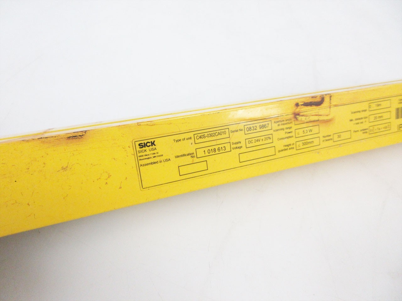 SICK C4000 C40S-0302CA010 ADVANCED SERIES SAFETY LIGHT CURTAIN