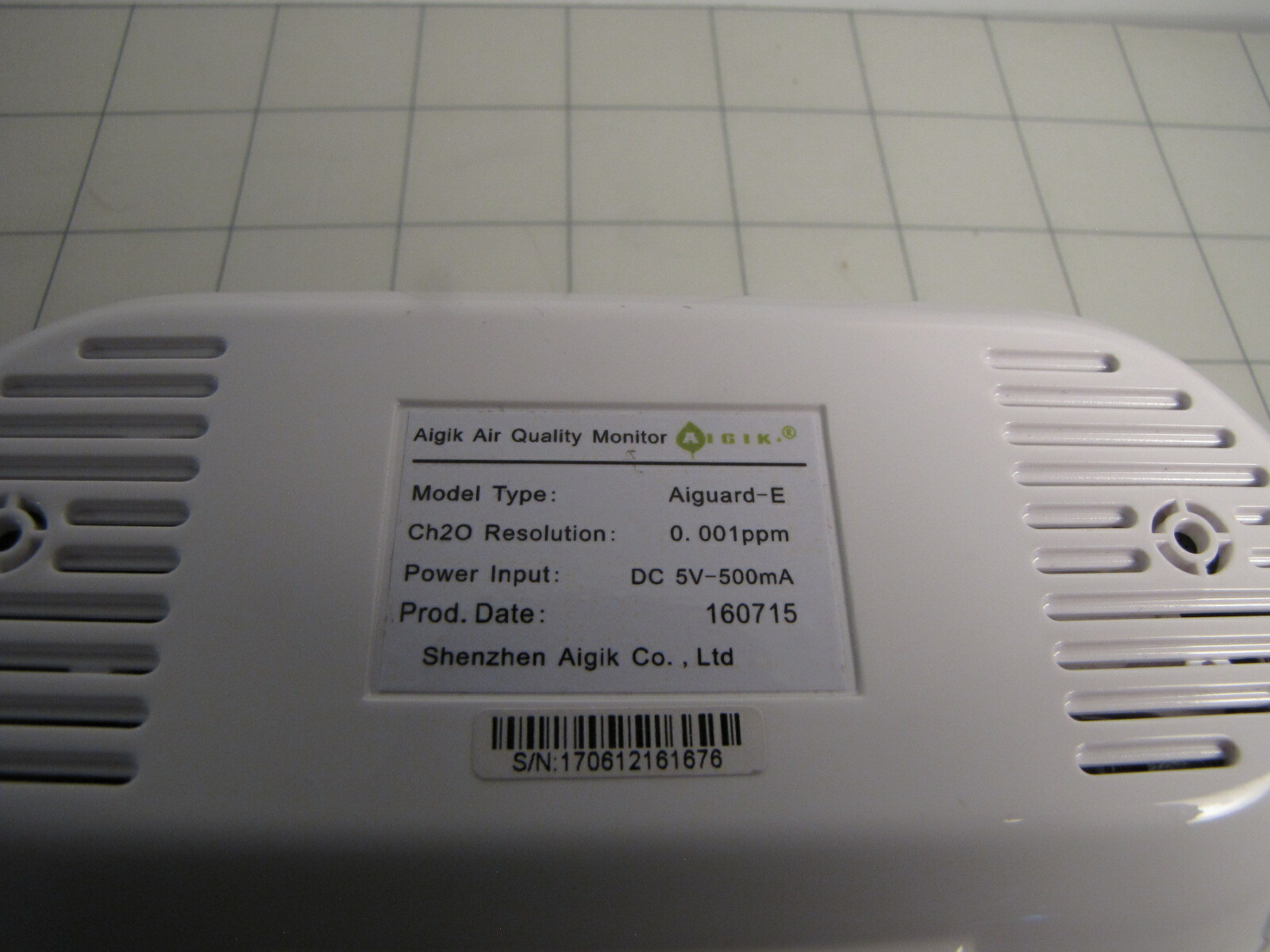 IGIK Aigik Bio Air Quality Monitor Airguard-E for CH2O Formaldehyde NEW
