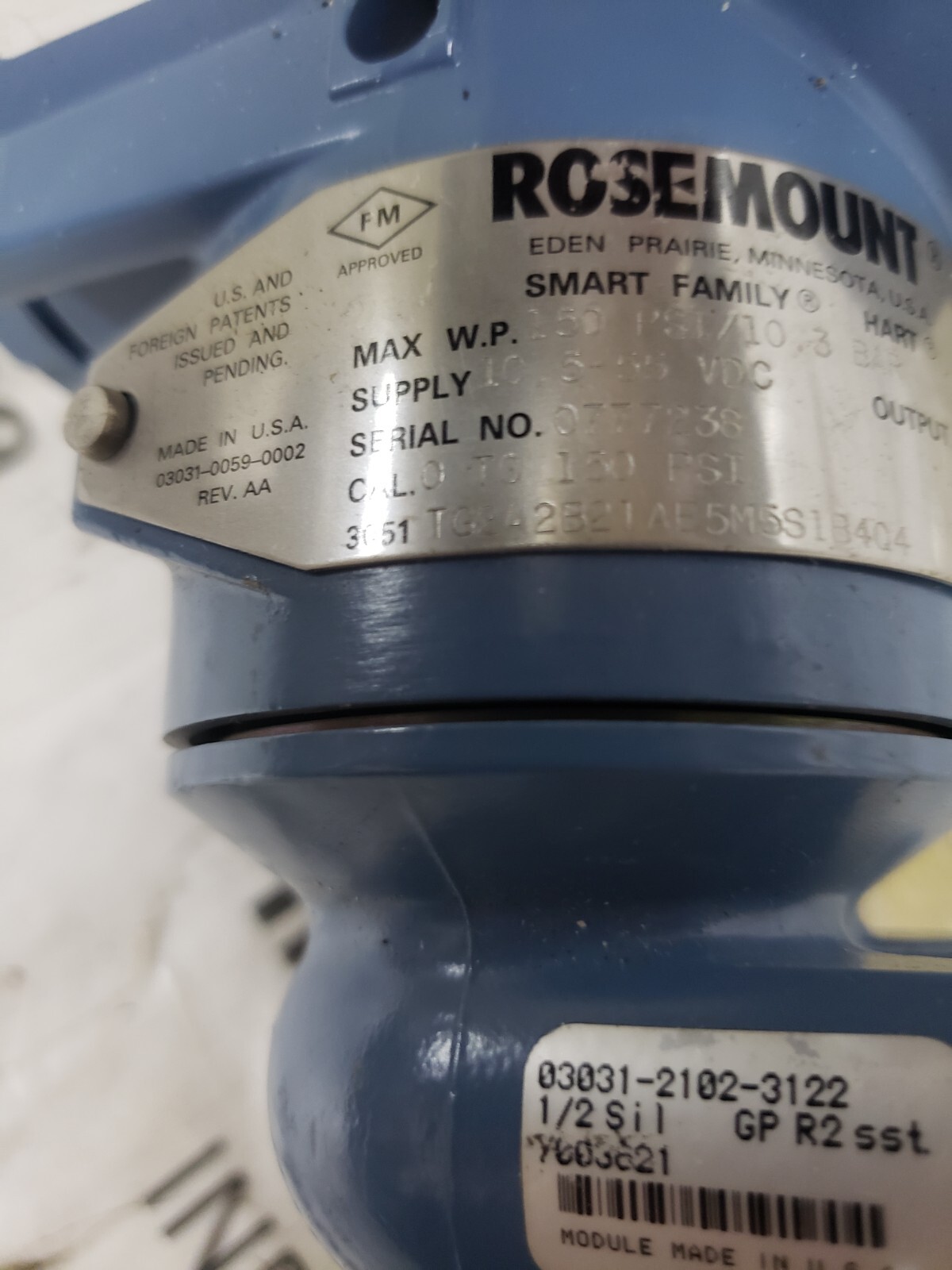ROSEMOUNT 3051TG2AB21AE5M5S1B4Q4 TRANSMITTER