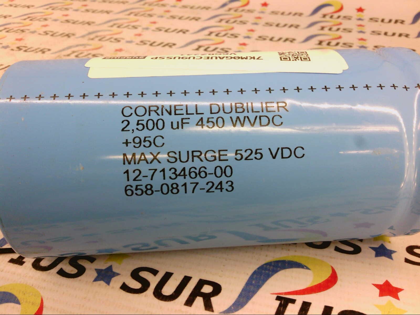 USSP Cornell Dubilier 2500 uf 450 wvdc 12-713466-00 658-0817-243 Capacitor