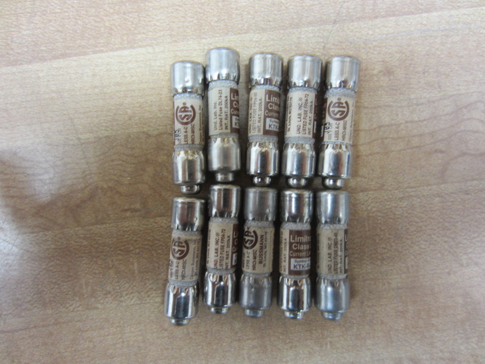 Buss KTK-R-20 Bussmann Fuse Cross Ref 4XC27 (Pack of 10)