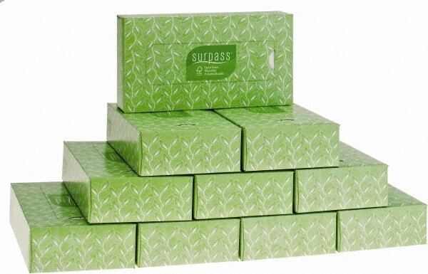 60 Flat Boxes Scott 2-Ply White Facial Tissues, 125-Sheets per Box