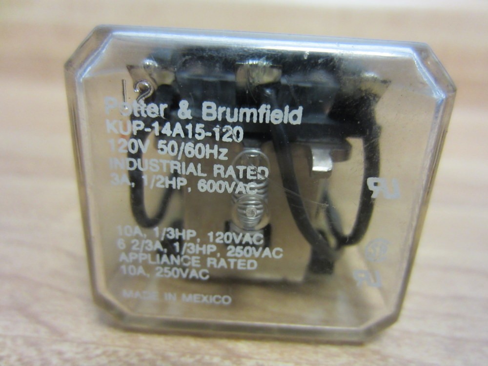 Potter & Brumfield KUP-14A15-120V AC Relay KUP-14A15-120VAC . (Pack of 6)