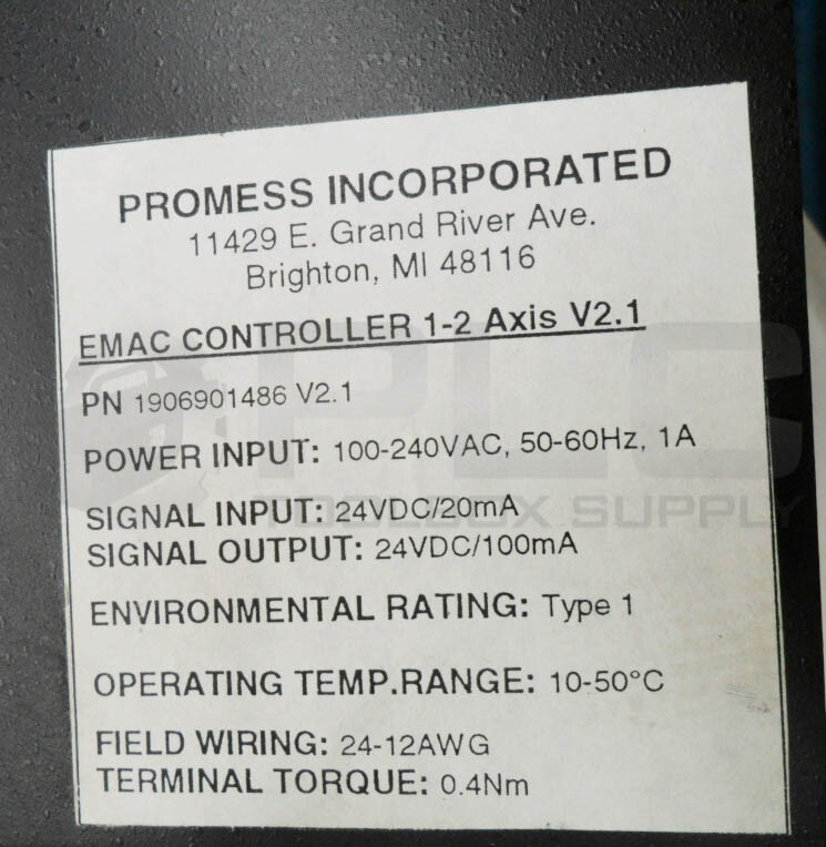 PROMESS 1906901486 EMAC CONTROLLER 100-240VAC 50/60HZ 1A