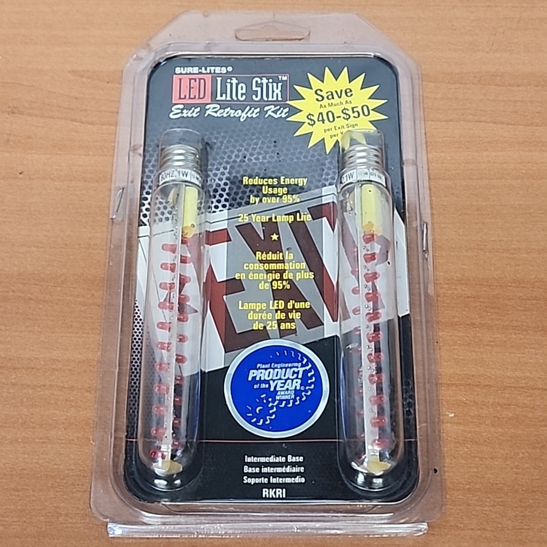 NEW SURE-LITES 410839 LED LITE STIX EXIT RETROFIT KIT, (2 BULBS)