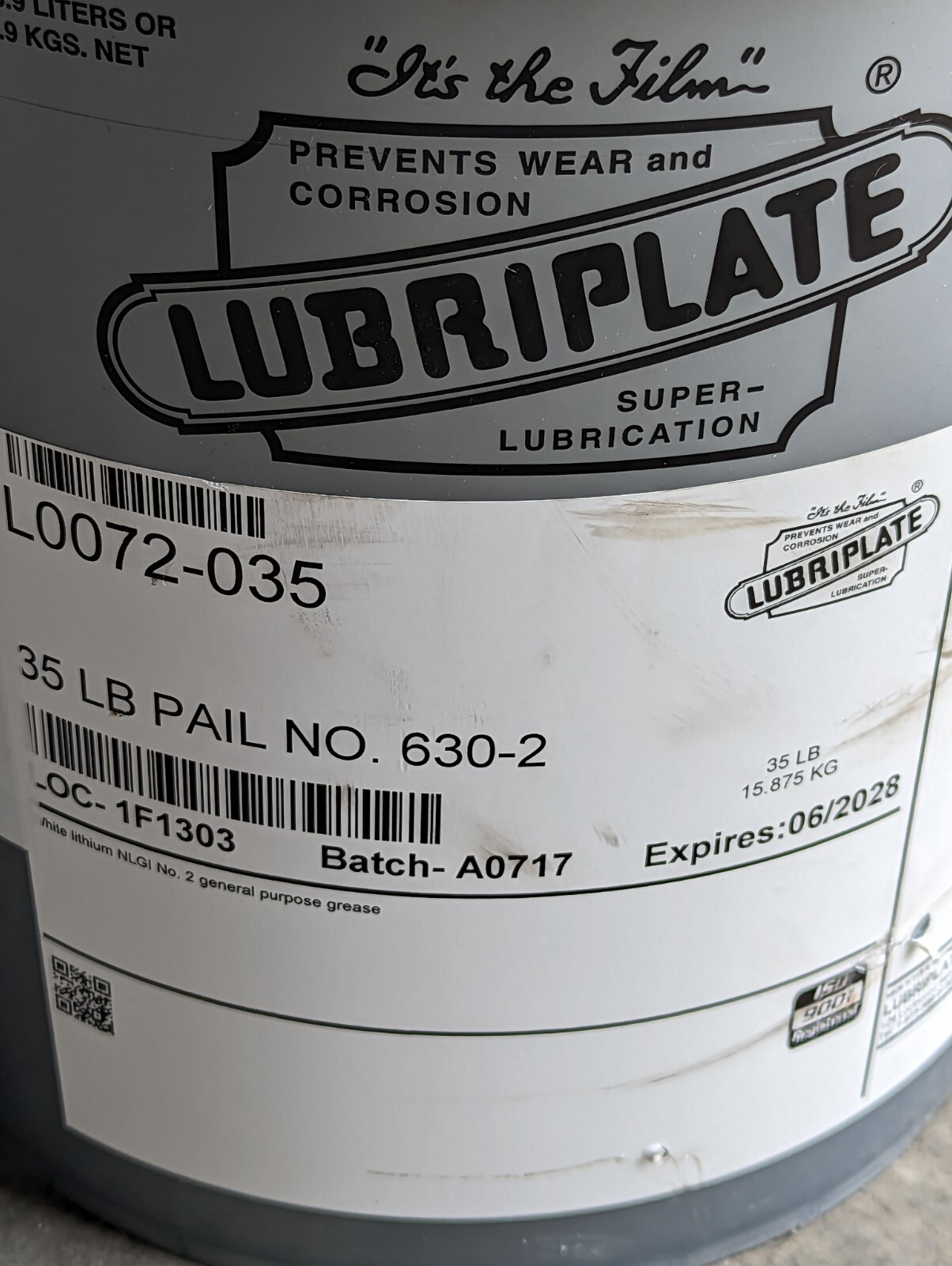 Lubriplate No. 630-2 L0072-035 Lithium-based Grease 35 Lb Pail NLGI#2