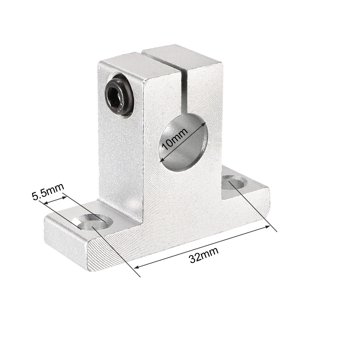 4Pcs SK10 Clamping Rod Support 10mm Dia Shaft Linear Motion Rail Aluminum