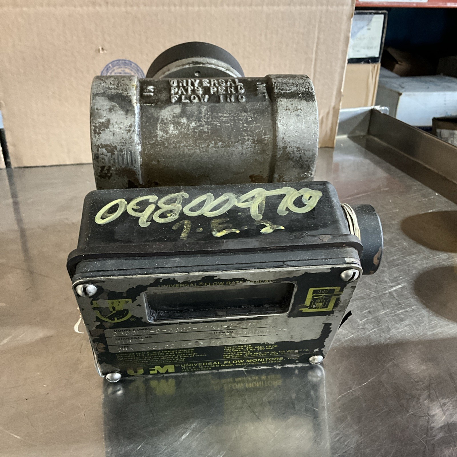 UFM 030GLM-8-300S-A1XU-C-Z67 FLOW RATE INDICATOR 91627