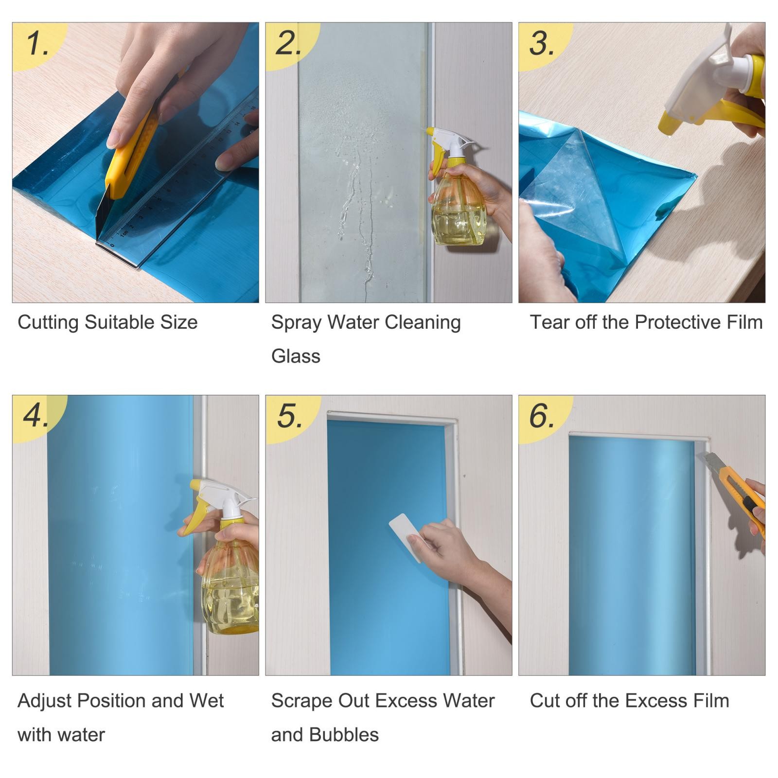 Window Film Sun Blocking Film 9.84ft x1.64ft for Home Office
