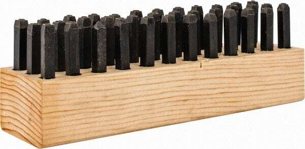 Made in USA Steel Standard Stamp Set: 1/8″ Character, 36 pc