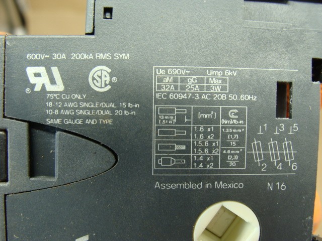 BUSSMANN OPM-NG-SM3 FUSE HOLDER 600V 30A 200kA