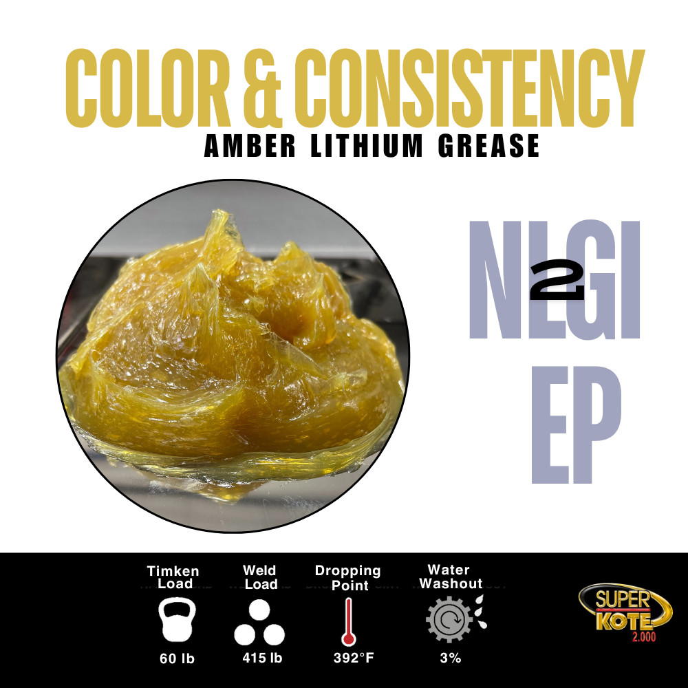 Lithium Grease Multipurpose Superkote 2000 /Amber and Tacky /EP 2/NLGI 2/ 35lb