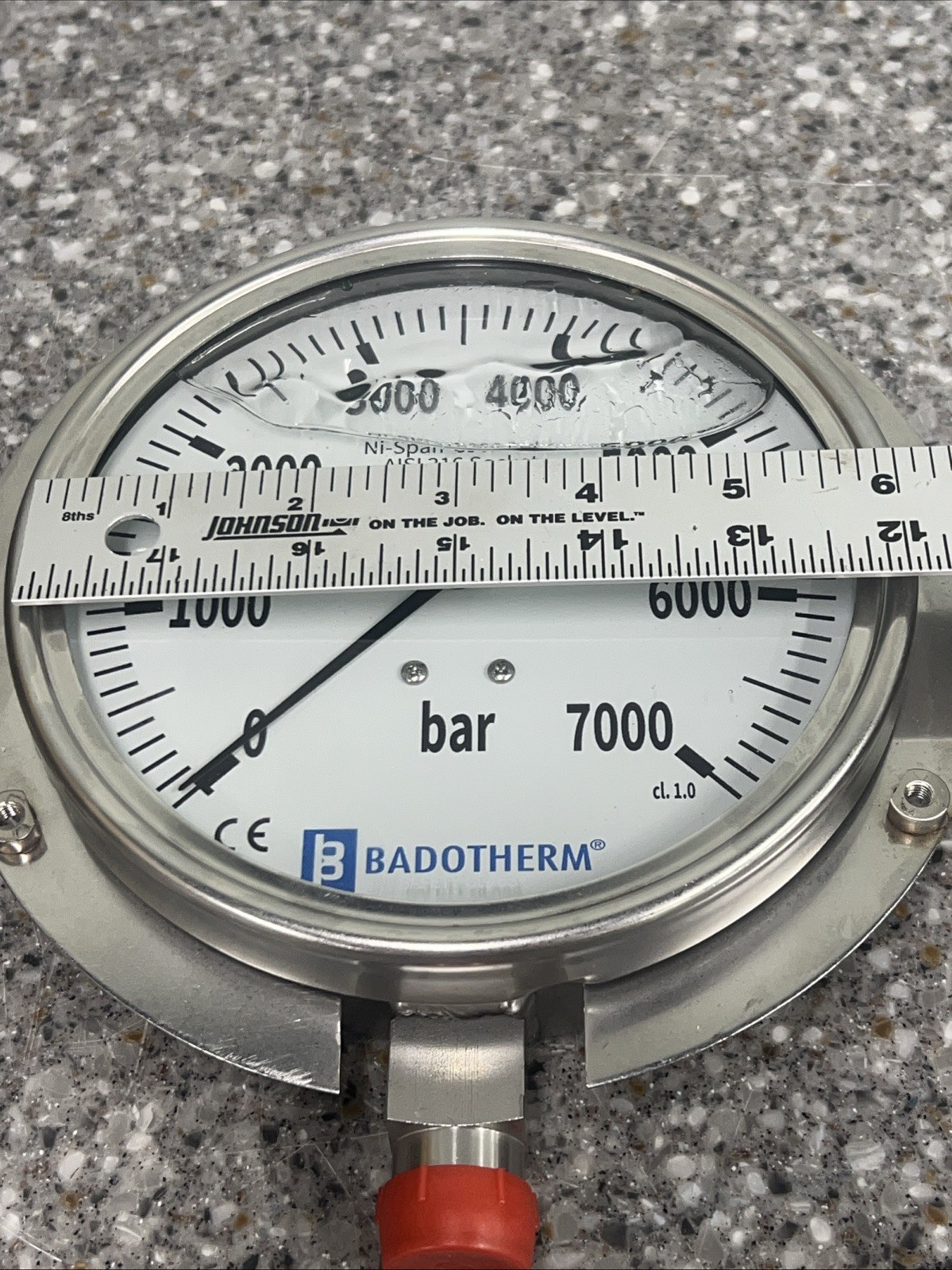 BADOTHERM Ni-Span -C902 Tube AISI 316 Spcket Pressure Gauge 6″ DIA
