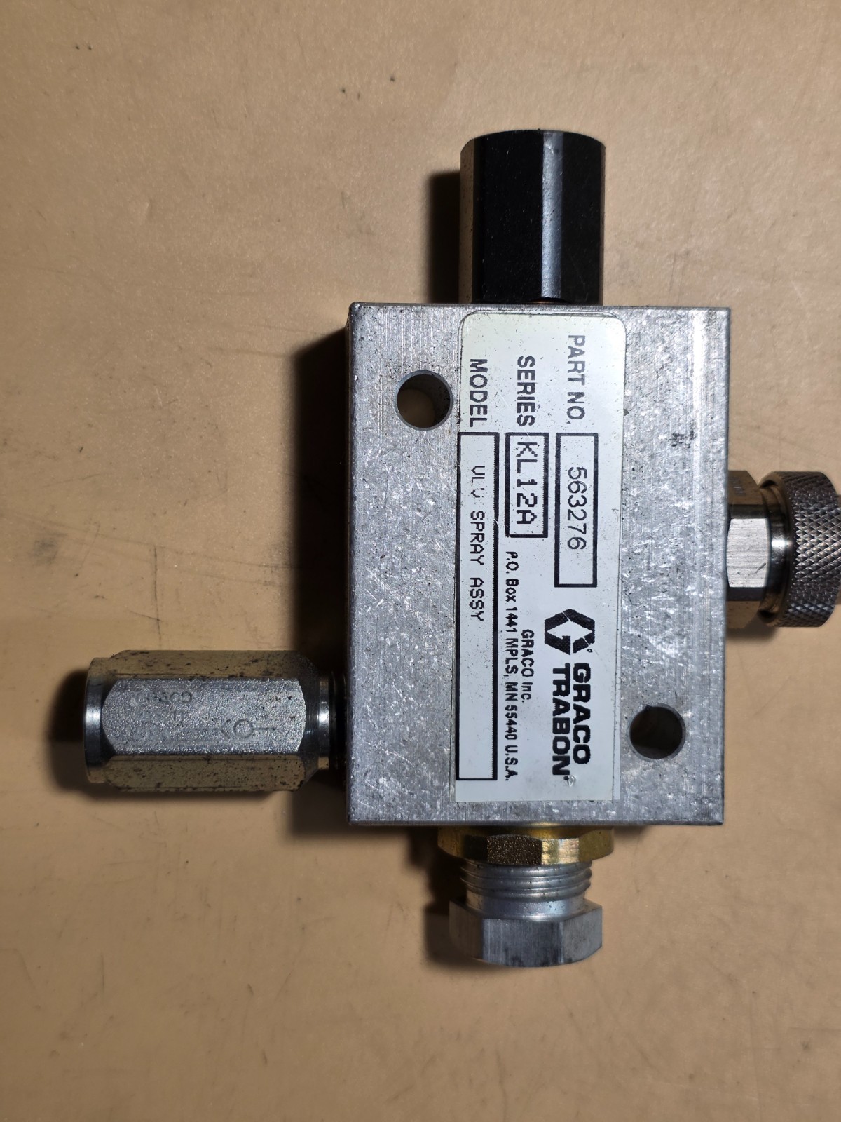Graco Trabon 563276, 510-652-230 Air Lube Spray Control Valve
