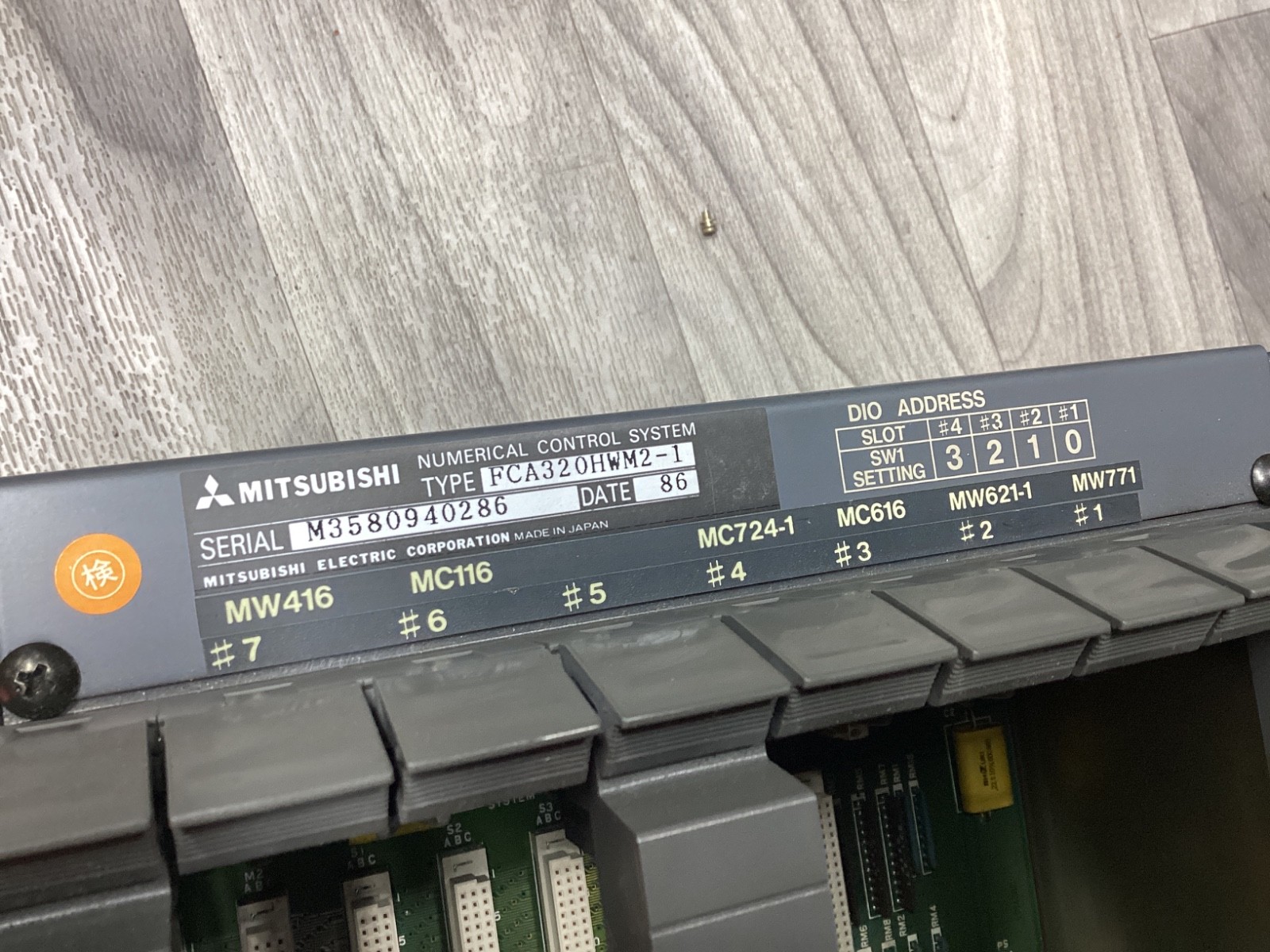 MITSUBISHI FCA320HWM2-1 NUMERICAL CONTROL SYSTEM RACK MC021D #109G7PR7
