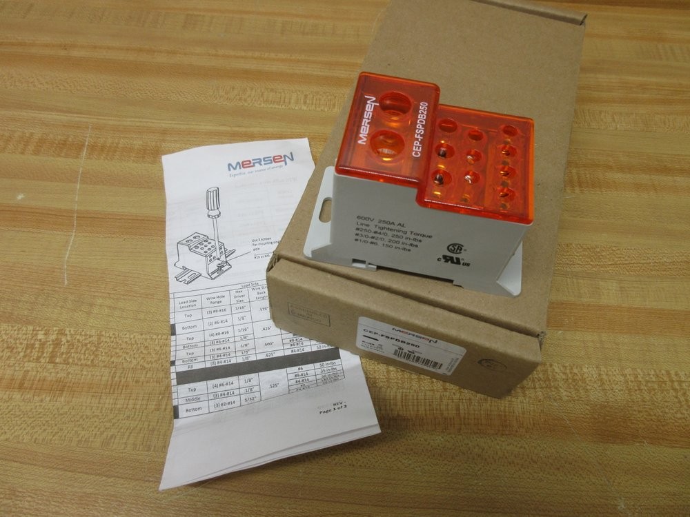 Mersen CEP-FSPDB250 Power Distribution Block CEPFSPDB250