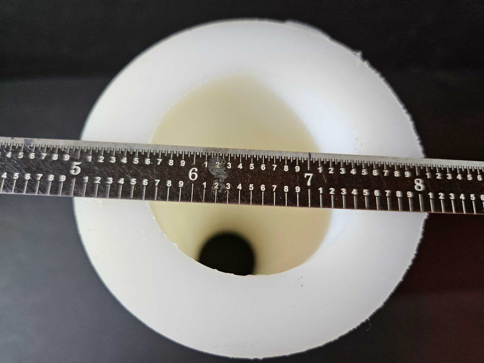White Nylon Plastic Round Tube Cylinder Pipe Length 8 3/4″ OD 3 1/8 ID 1.9. #5