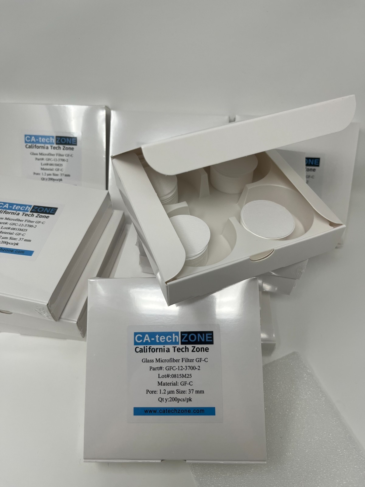 Glass Microfiber Filter Grade: GF-C (1.2μm)37 mm 5x(200/pk) (total: 1000/box)