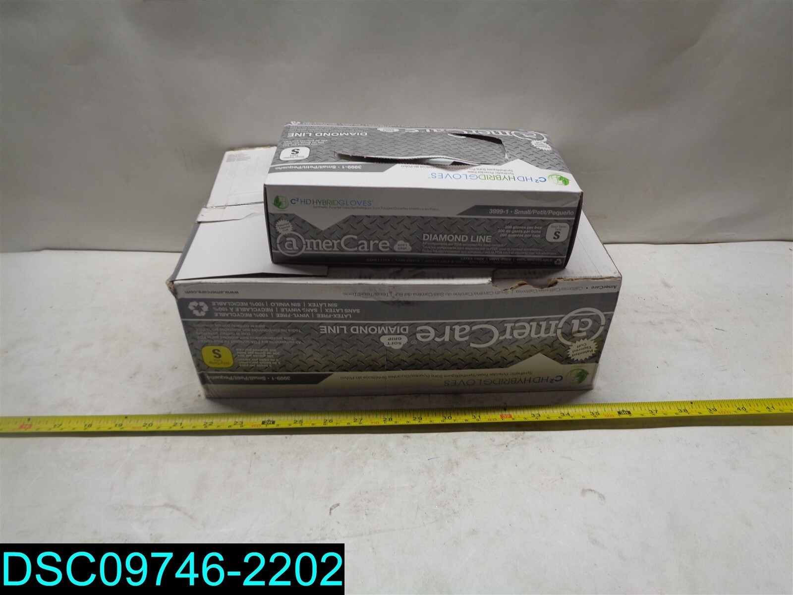 QTY=1000 (5 BOXES OF 200): SMALL AmerCare Powder-Free Hybrid C2 HD Hybrid Gloves