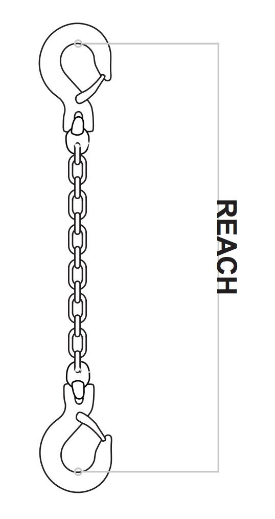 5/8″ x 10′ Grade 80 Lifting Chain Sling Grab Hook Safety Latch SGS G80 Rigging