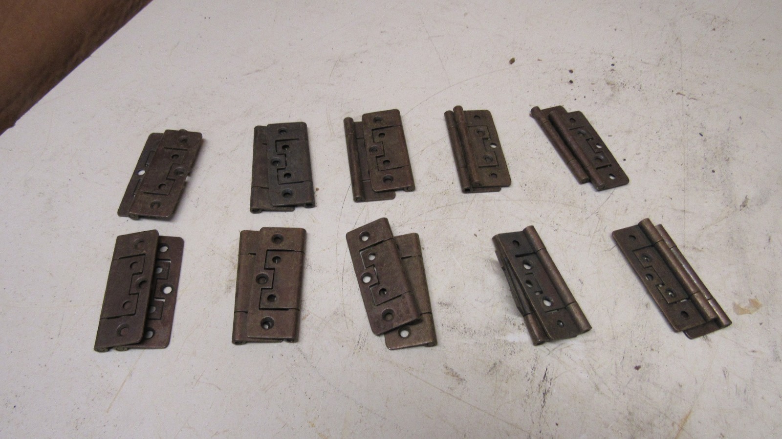 ” LOT OF 20″ NO NAME 2-1/2″ STEEL RECESSED CABINET FURNITURE DOOR HINGE