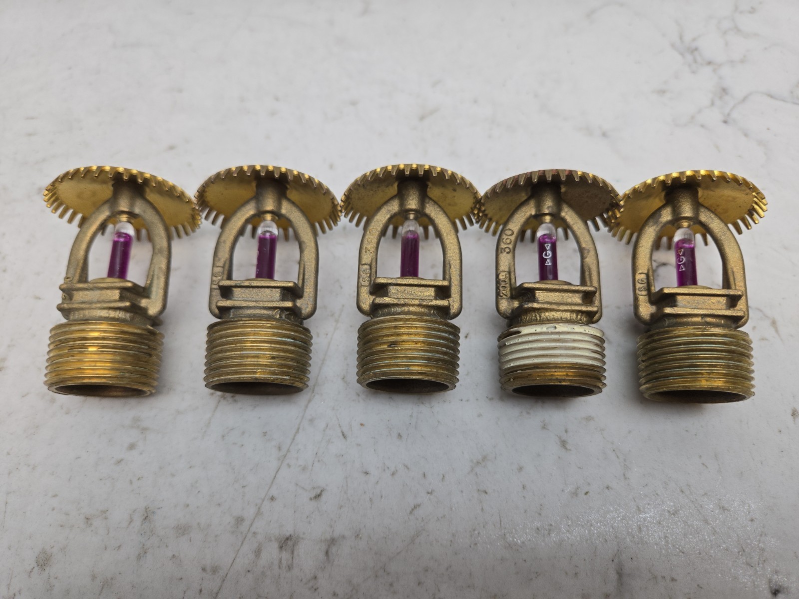 5 Pack Star SG Sprinkler Head SSU Globe Standard Spray Upright 360 S2810 Used