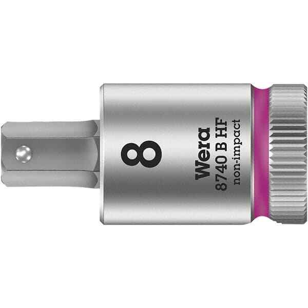 Wera 5003039001 Hex Bit Socket: 3/8″ Drive, 8 mm Hex 1-1/2″ OAL