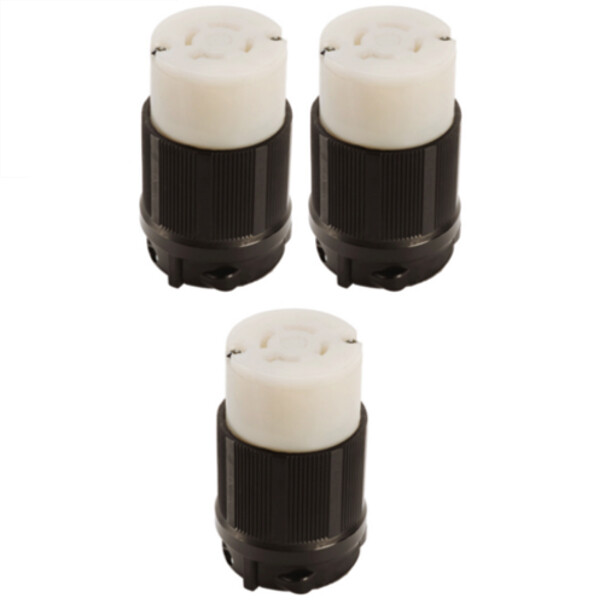 NEMA L16-20 Grounding Locking Connector, 20A 480V AC, 3 Pole 4 Wire, cUL Listed