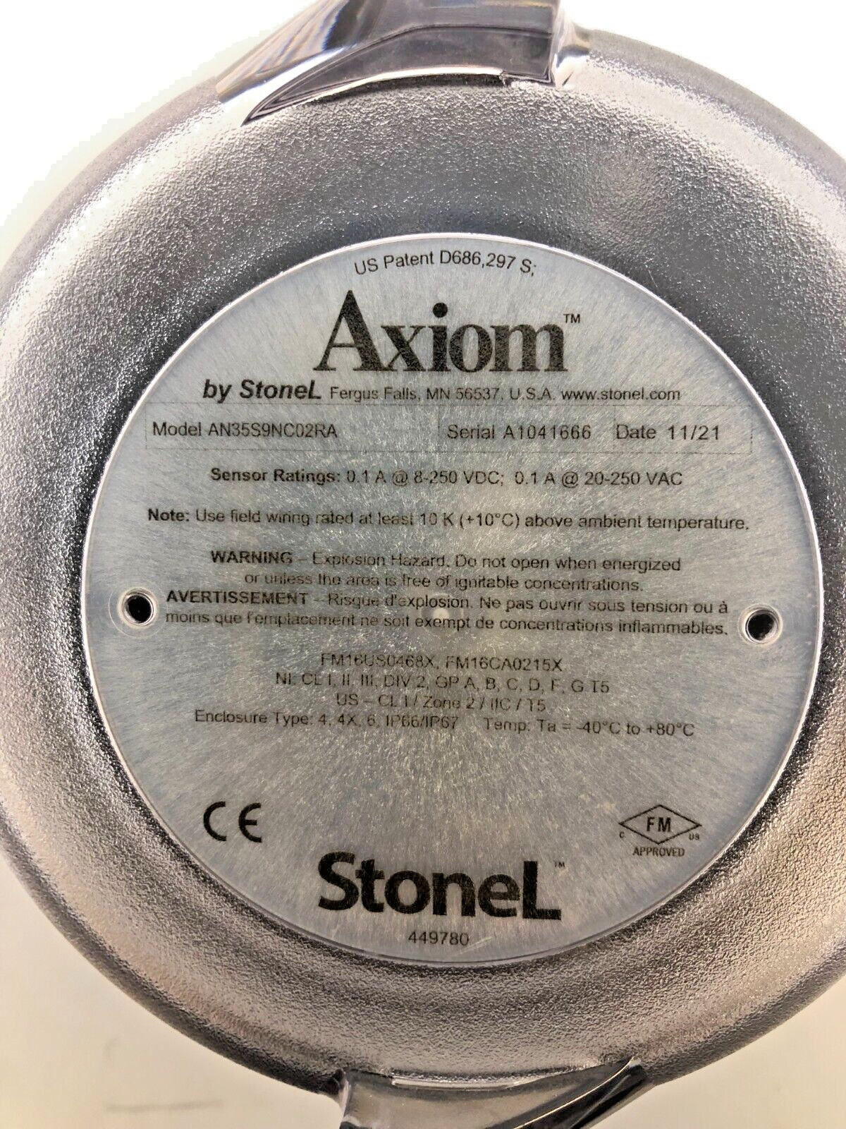 StoneL Axiom AN35S9NC02RA Integrated Discreet Valve Controller Unused