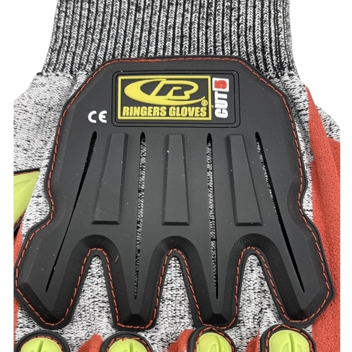 Ringers Gloves Knit Cut5 Sandy Nitrile Dip Impact Cut Resistant Gloves 2XL