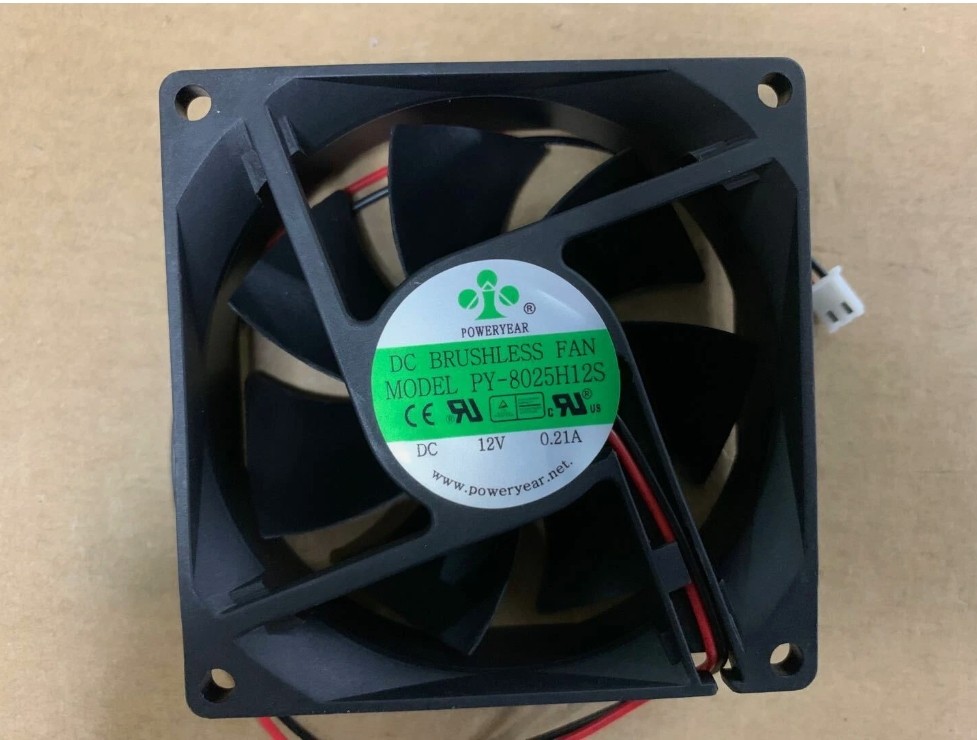 new POWERYEAR FAN PY-8025H12S 12v 0.2A 8025 8CM 2 PIN