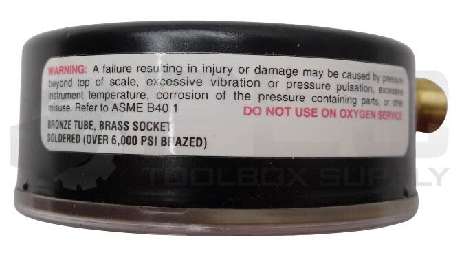 NEW H.O. TRERICE 800B PRESSURE GAUGE 0-60 PSI 2 1/2″ 1/4″ BRASS NPT D06912