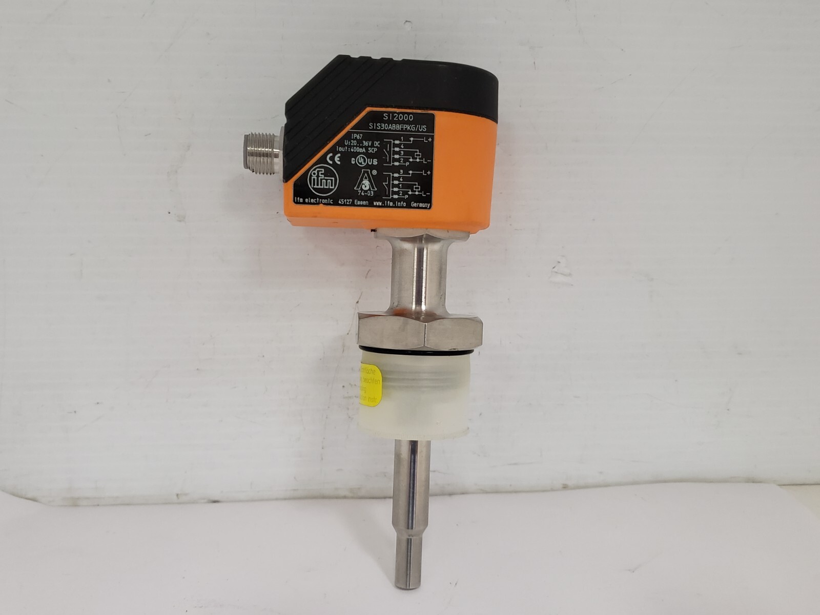 IFM ELECTRONIC SIS30ABBFPKG/US FLOW SWITCH 20-36 VDC 4 PIN (SI2000) NNB