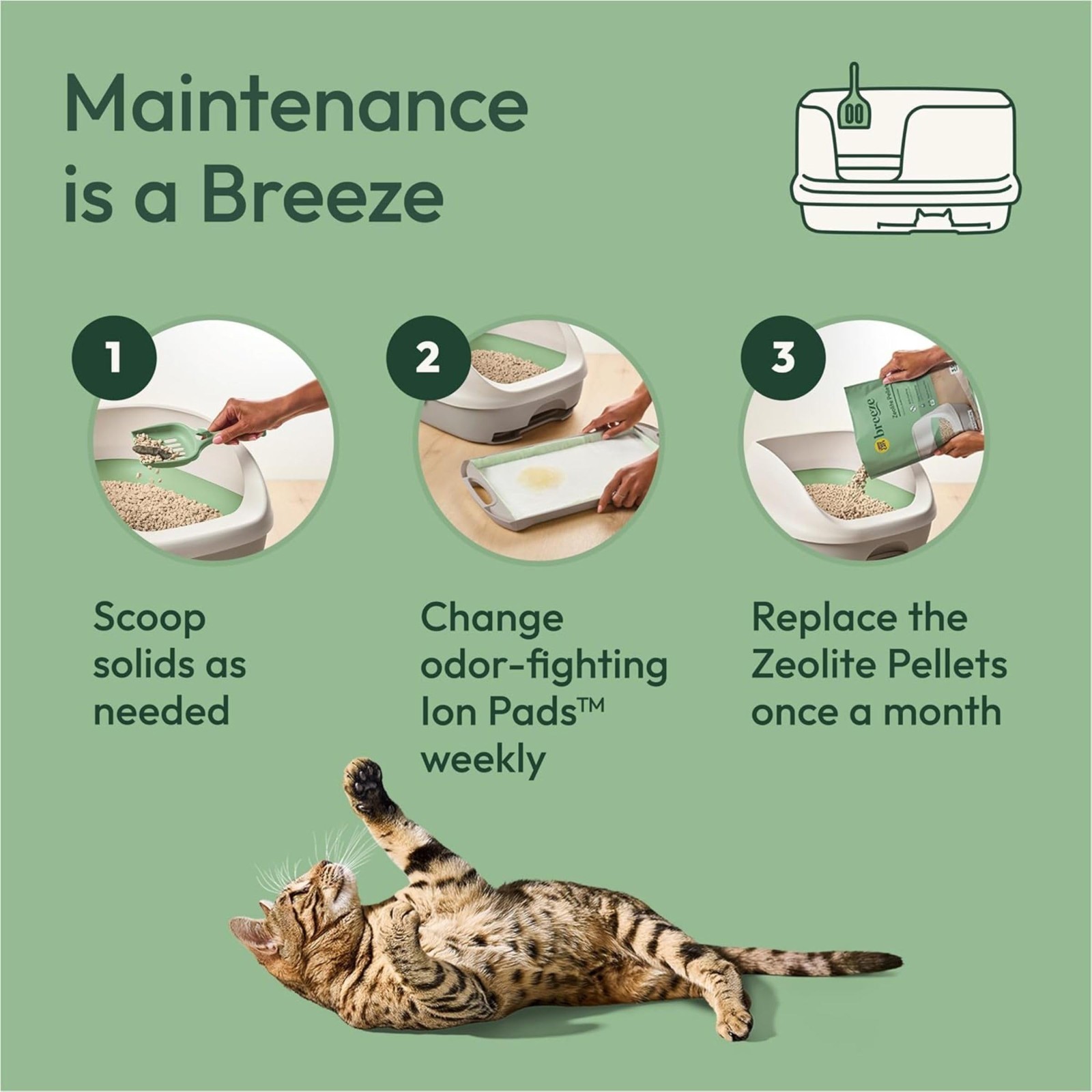 Purina Tidy Cats Scented Litter Pellets, Breeze Enhanced Refill Litter,(4) 7 lb.